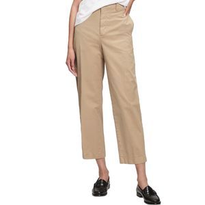 Gap Pants Womens 10 Straight Up Khaki Beige Jeans Cropped Ankle Pockets Stretch